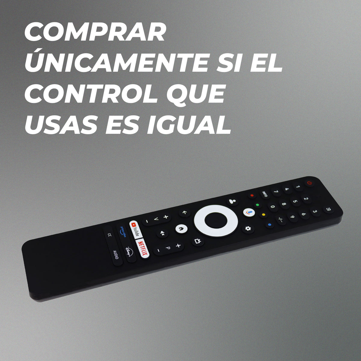 Control Remoto Compatible con Sansui Smart TV 4K  Repuesto Listo para Usar | Accesos Directos a Apps | Sin Comando de Voz