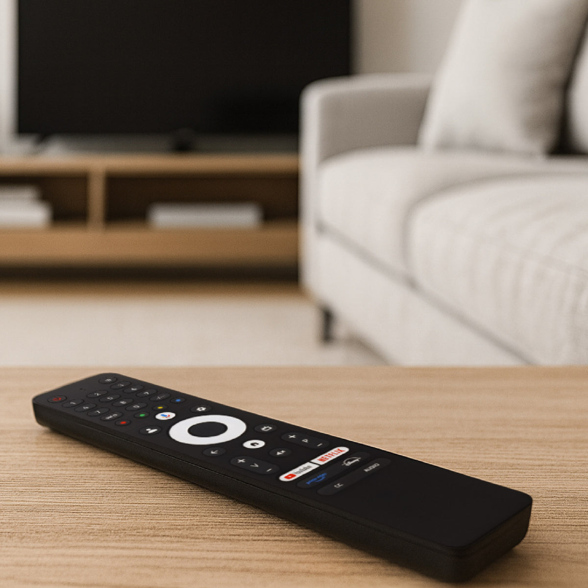 Control Remoto Compatible con Sansui Smart TV 4K  Repuesto Listo para Usar | Accesos Directos a Apps | Sin Comando de Voz