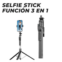 Selfie Stick Función 3 en 1 Tripié Estabilizador control remoto Bluetooth