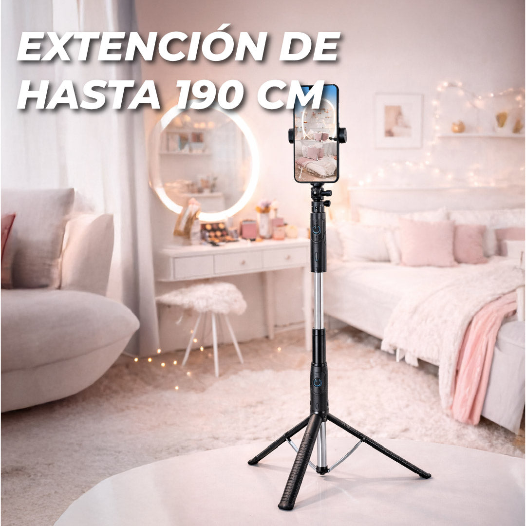 Selfie Stick Función 3 en 1 Tripié Estabilizador control remoto Bluetooth