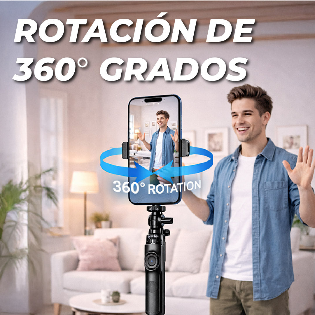 Selfie Stick Función 3 en 1 Tripié Estabilizador control remoto Bluetooth
