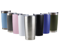 Kit de audífonos Bluetooth inalambricos mas termo de acero 590Ml. Varios colores