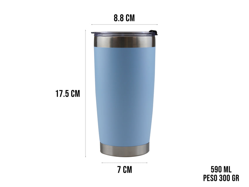 Termo Acero Inoxidable 590 ml - Azul cielo