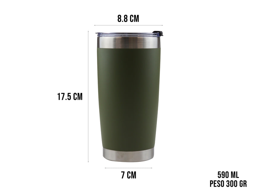 Termo Acero Inoxidable 590 ml - Verde