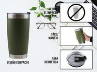 Termo Acero Inoxidable 590 ml - Verde