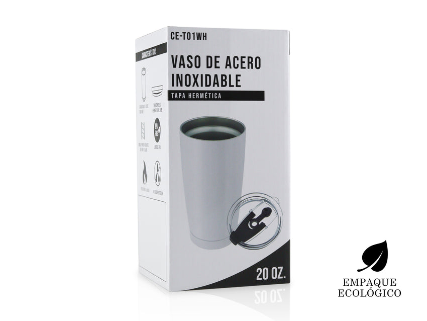 Termo Acero Inoxidable 590 ml - Blanco