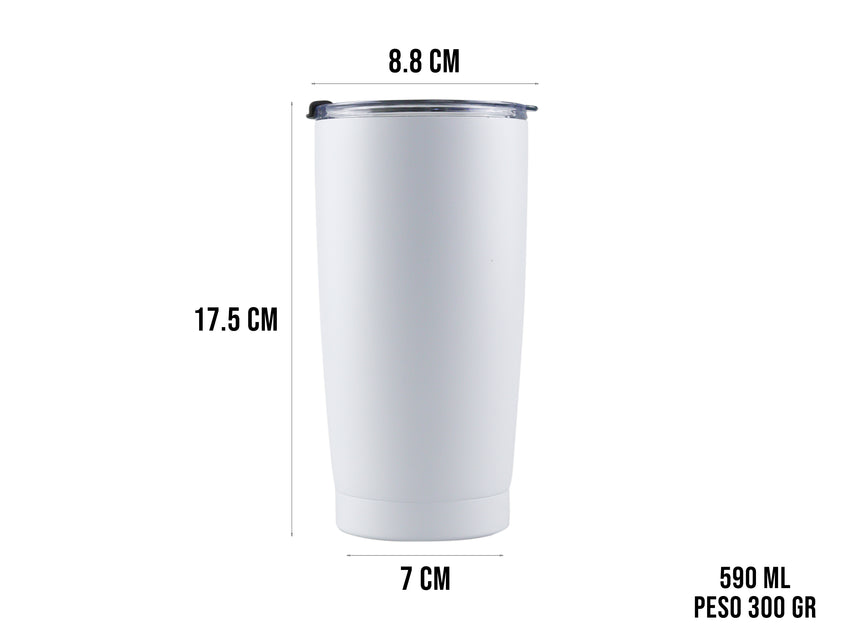 Termo Acero Inoxidable 590 ml - Blanco