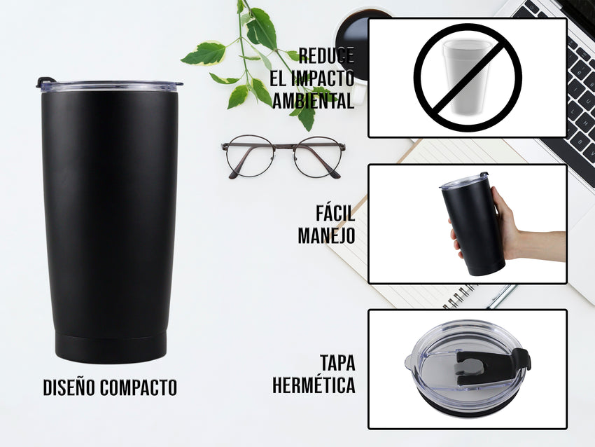 Termo Acero Inoxidable 590 ml - Negro