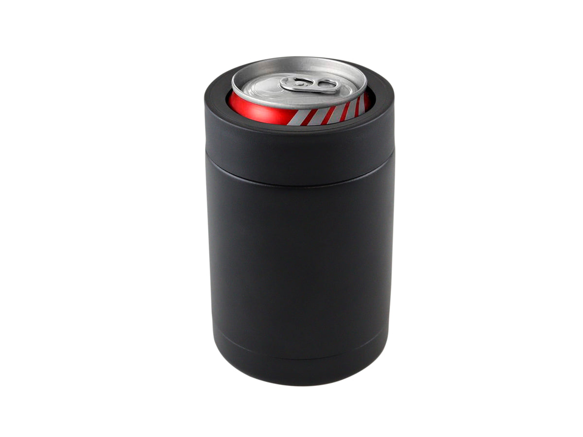 Porta Latas Acero Inoxidable Térmico 355 ml - Negro