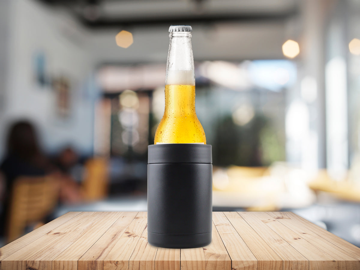 Porta Latas Acero Inoxidable Térmico 355 ml - Negro