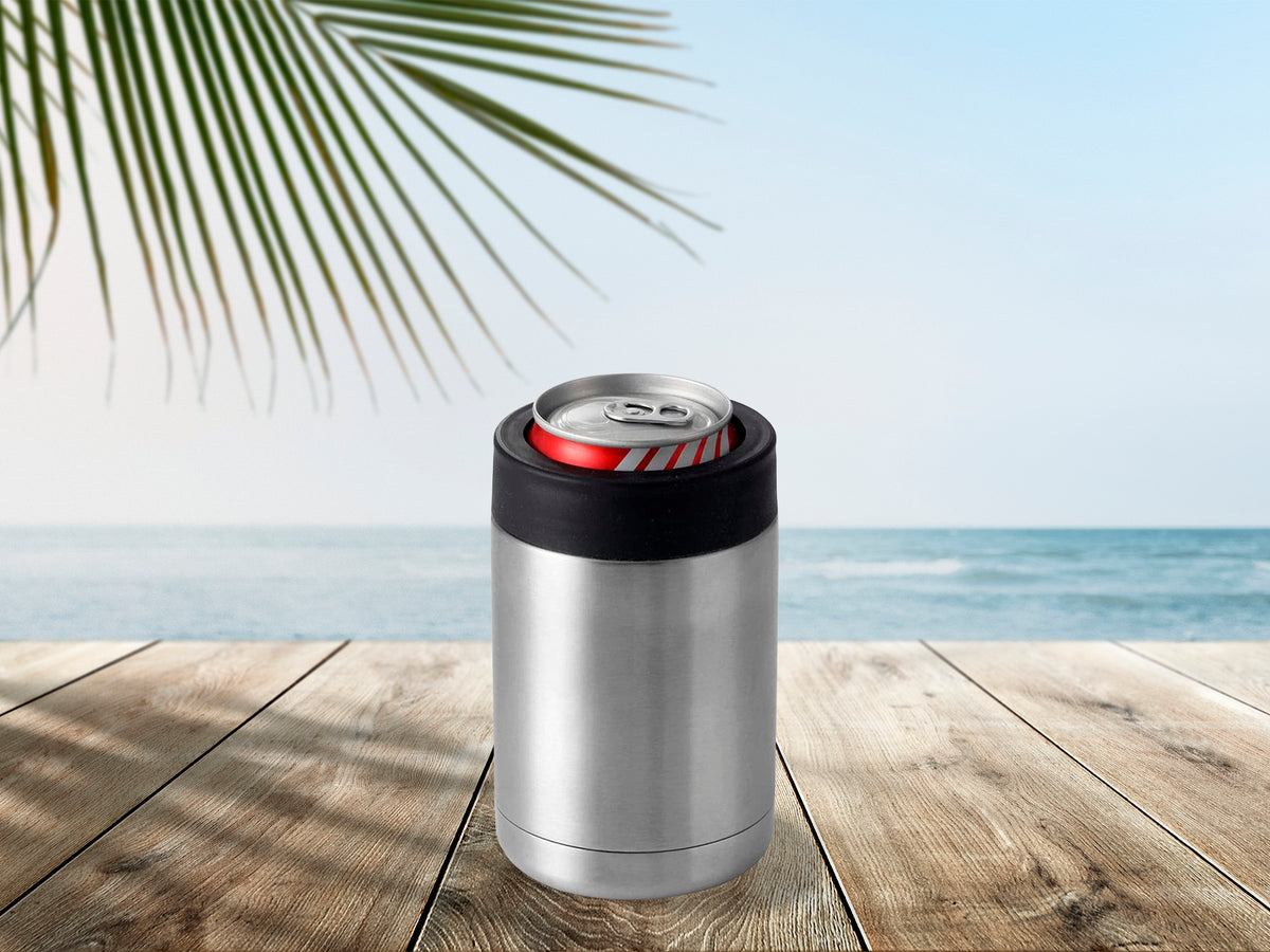 Porta Latas Acero Inoxidable Térmico 355 ml - Negro