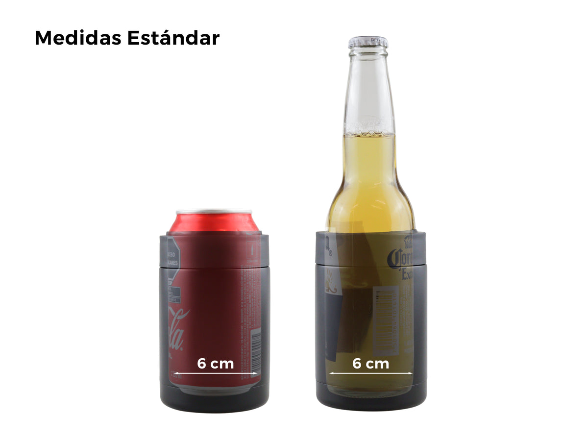 Porta Latas Acero Inoxidable Térmico 355 ml - Negro