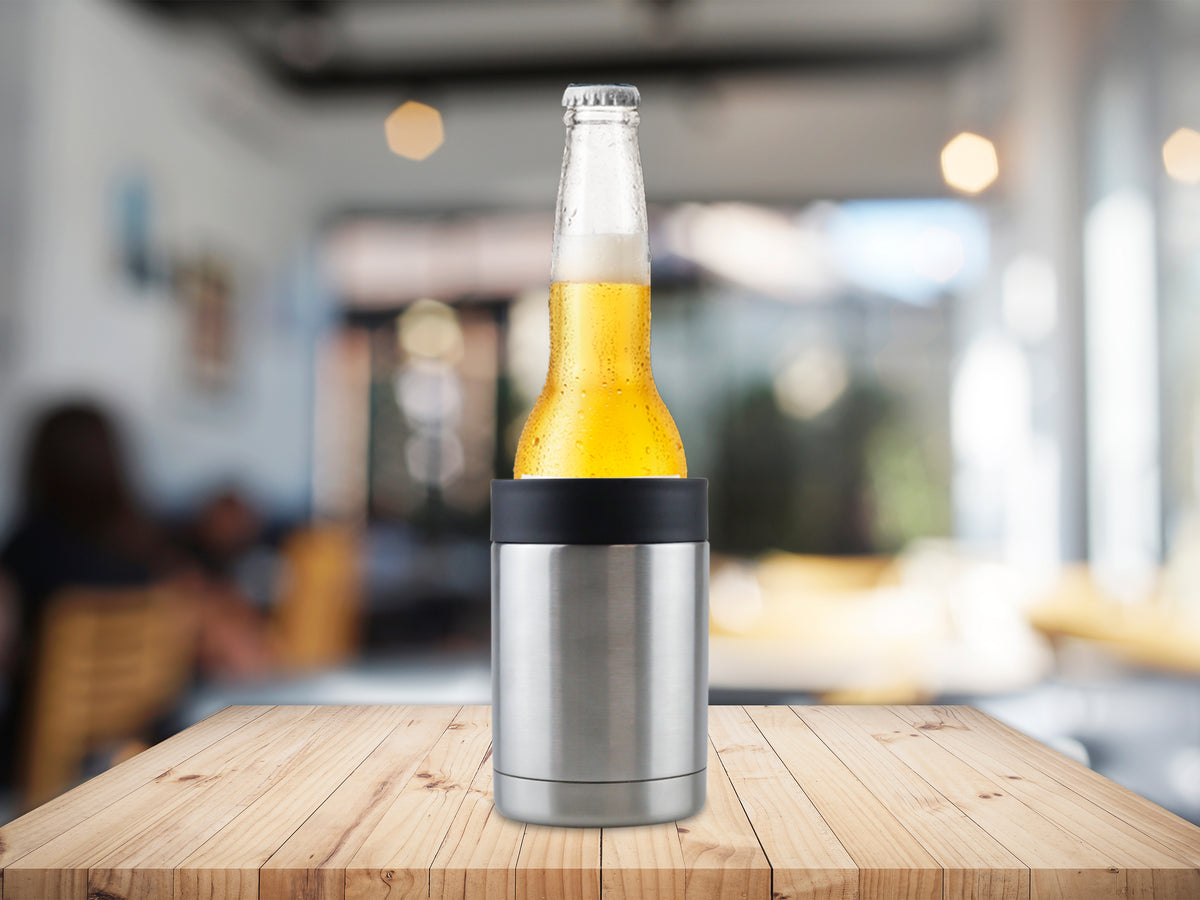 Porta Latas Acero Inoxidable Térmico 355 ml - Plata