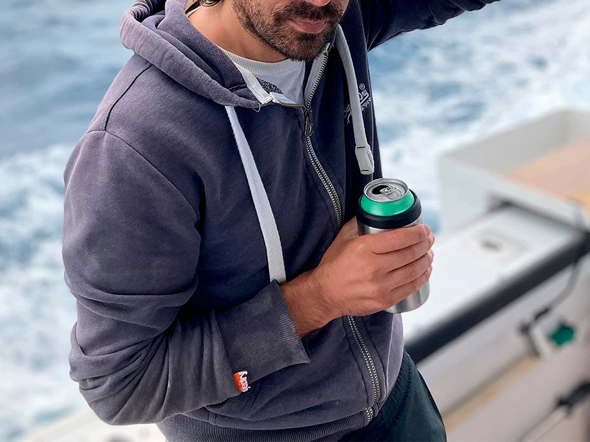 Porta Latas Acero Inoxidable Térmico 355 ml - Plata