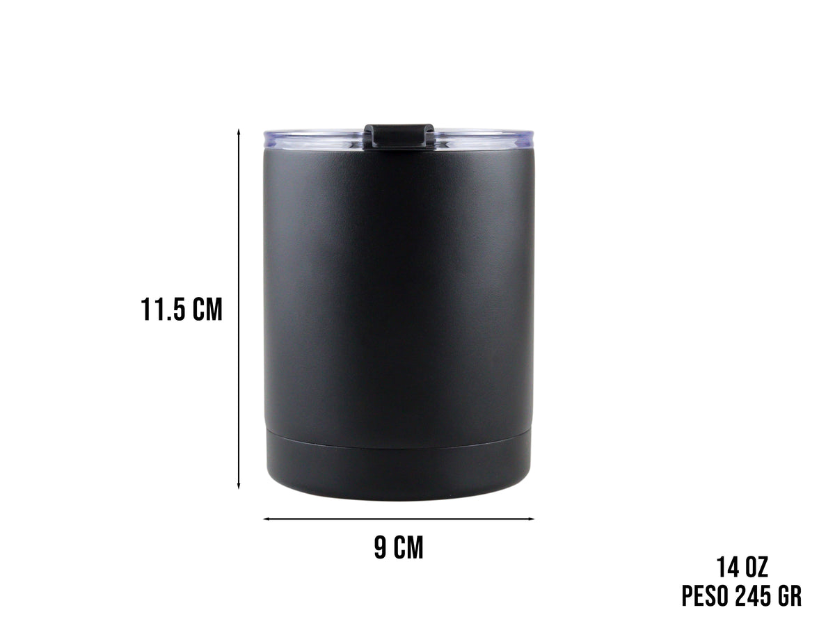 Vaso de Acero Inoxidable Térmico 415ML - Negro