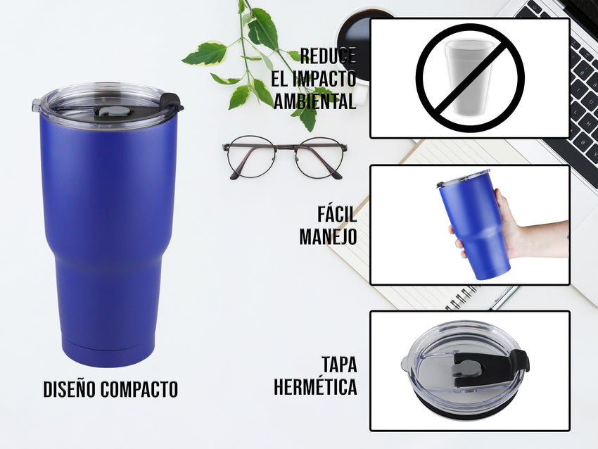 Termo de Acero Inoxidable 880 ml - Azul