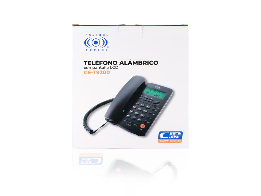 Teléfono Alámbrico con Pantalla e Identificador de Llamadas