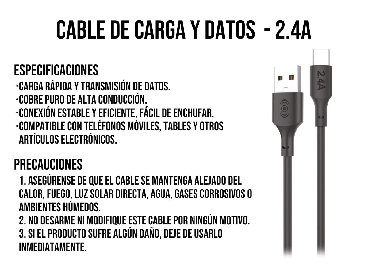 Cable USB a Tipo C