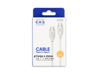 Cable Tipo a Tipo 60W Carga Rápida Blanco