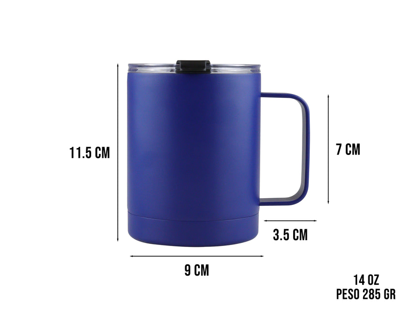 Taza Térmica de Acero Inoxidable 415 ml - Azul