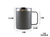 Taza Térmica de Acero Inoxidable 415 ml - Gris