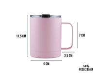 Taza Térmica de Acero Inoxidable 415 ml - Rosa