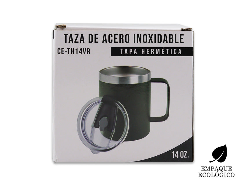 Taza Térmica de Acero Inoxidable 415 ml - Verde