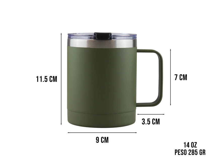 Taza Térmica de Acero Inoxidable 415 ml - Verde