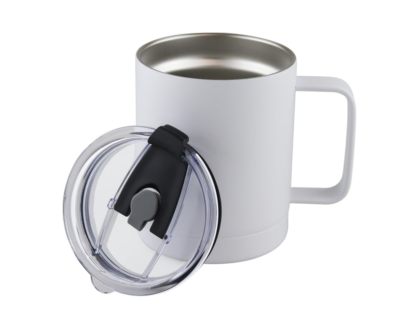 Taza Térmica de Acero Inoxidable 415 ml - Blanco