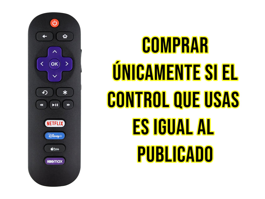 Control Para Element Roku Smart TV