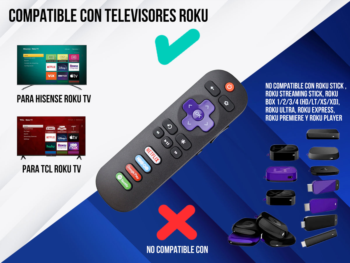 Controltl Roku Control Para Roku Smart TV – Control Expert MX