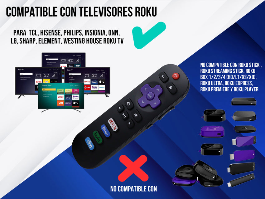 Control para TCL Roku DISNEY+