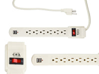 Multicontacto De 6 Entradas y 2 Entradas USB