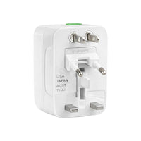 Adaptador Universal de Viaje Internacional Todo en Uno | Enchufe Europeo, Americano, UK y Australia Compatible Más de 150 Países Protector contra Sobretensiones
