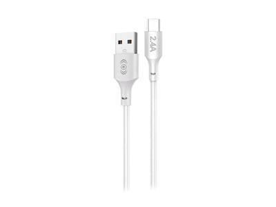 Cable USB a V8 Blanco