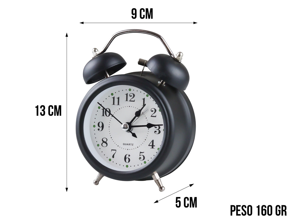 Reloj Despertador retro doble campana