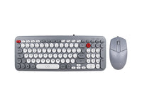 Combo teclado y mouse alámbrico USB diseño moderno de marco estrecho, velocidad de respuesta, compatible con Windows 8/10/11 y Android