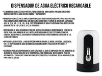 Dispensador de Agua Electrónico Recargable