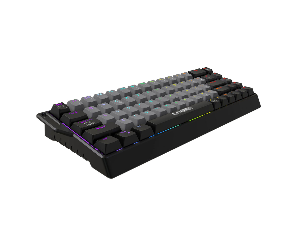 Teclado Gamer Mecánico Alámbrico 68 Teclas, USB Tipo C, Iluminación RGB, Diseño Compacto, Cable de 1.5 m, Compatible con Windows y macOS