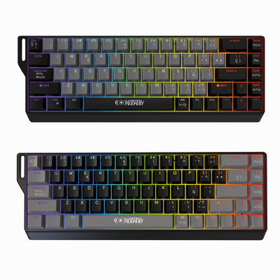 Teclado Gamer Mecánico Alámbrico 68 Teclas, USB Tipo C, Iluminación RGB, Diseño Compacto, Cable de 1.5 m, Compatible con Windows y macOS