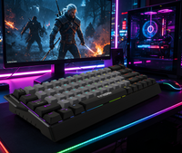 Teclado Gamer Mecánico Alámbrico 68 Teclas, USB Tipo C, Iluminación RGB, Diseño Compacto, Cable de 1.5 m, Compatible con Windows y macOS