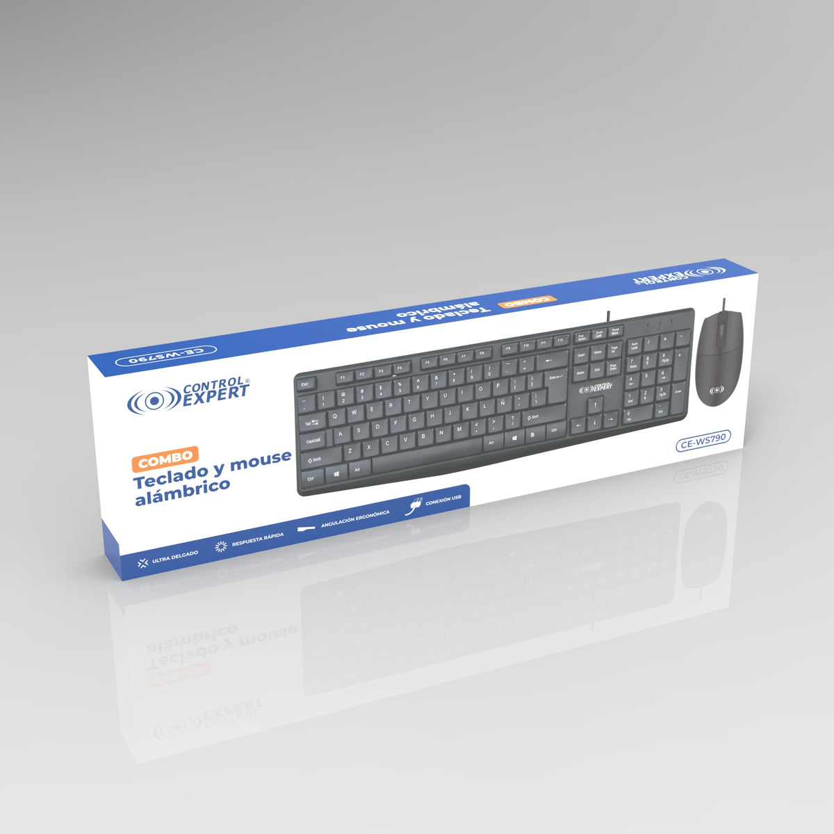 Kit de teclado y mouse alámbricos Control Expert CE-WS790
