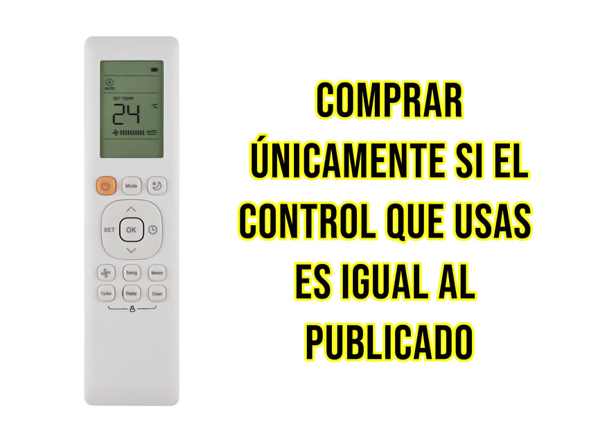 Control Para Mirage Life 12 Aire Acondicionado