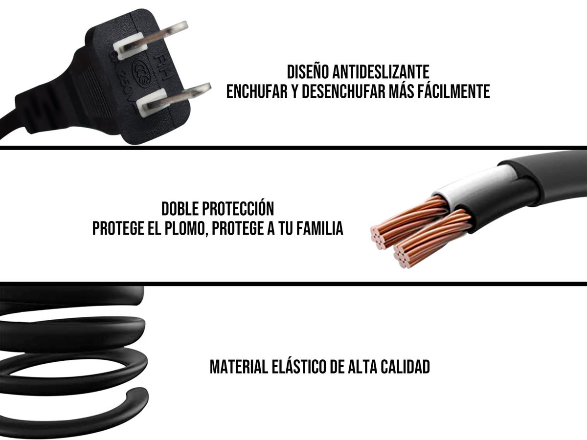 Cable de alimentación 1.55M 18 AWG 300V para PS5 PS4 PS3 Slim Xbox One S Pantallas TV LED TV