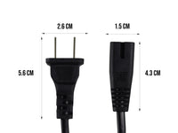 Cable de alimentación 1.55M 18 AWG 300V para PS5 PS4 PS3 Slim Xbox One S Pantallas TV LED TV