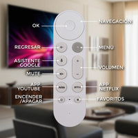 Control Remoto Compatible con Google TV Streaming 4K