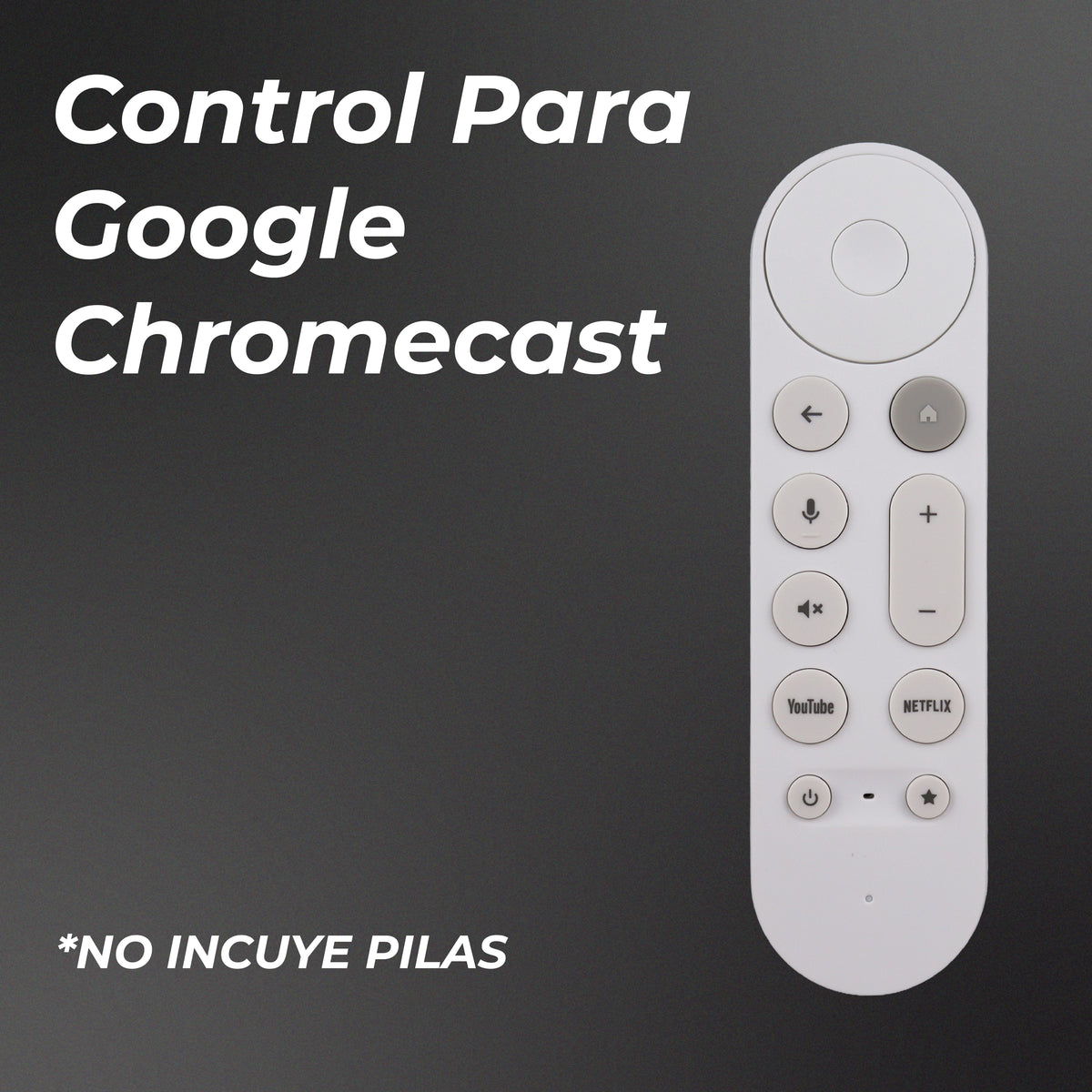 Control Remoto Compatible con Google TV Streaming 4K