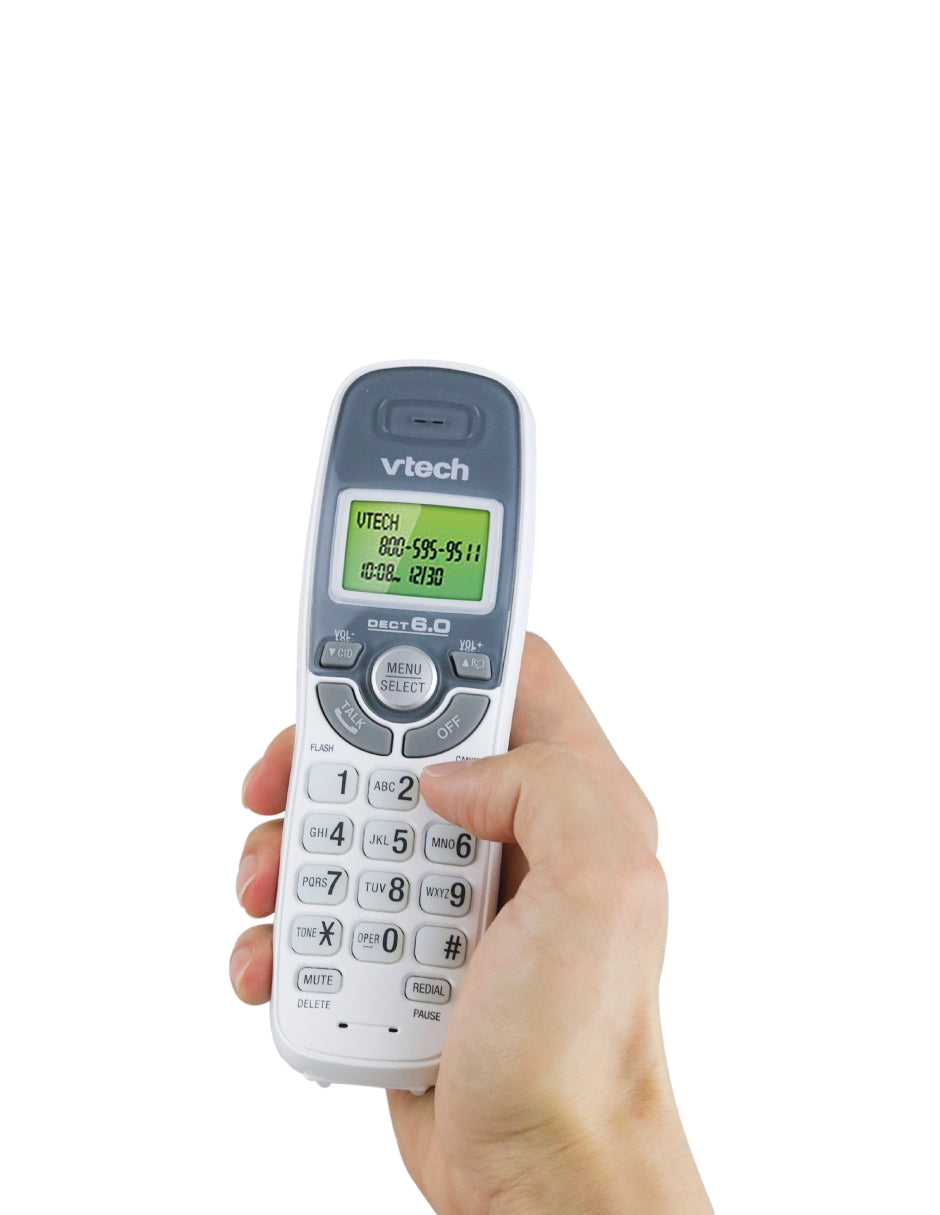 Teléfono Doble Vtech Cs6114-2 Inalámbrico - Color Blanco