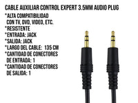 Cable Auxiliar de 3.5mm a 3.5mm (Audio Estéreo)