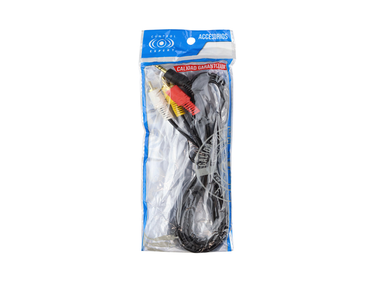 Cable de Audio y Video 3 RCA a 1 AUX (3.5 mm)